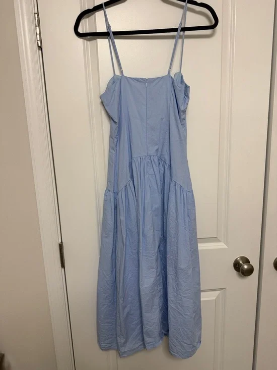 Pepper Mayo Yvette Corset Midi  Blue Spaghetti- Dress - Picture 3 of 4